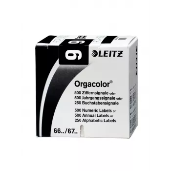 Leitz Orgacolor lipnios etiketės, suapvalintas stačiakampis, juoda