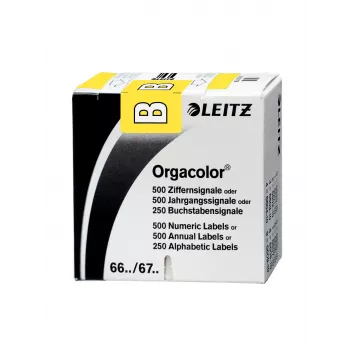 Leitz Orgacolor lipnios etiketės Apvalus stačiakampis Geltona