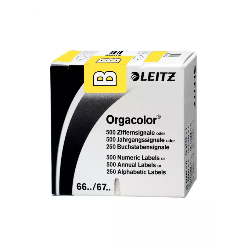 Leitz Orgacolor lipnios etiketės Apvalus stačiakampis Geltona
