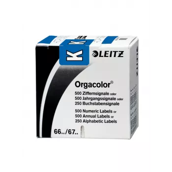 Leitz Orgacolor lipnios etiketės, užapvalintas stačiakampis, mėlynos