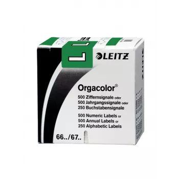 Leitz Orgacolor lipnios etiketės, suapvalintas stačiakampis, žalia