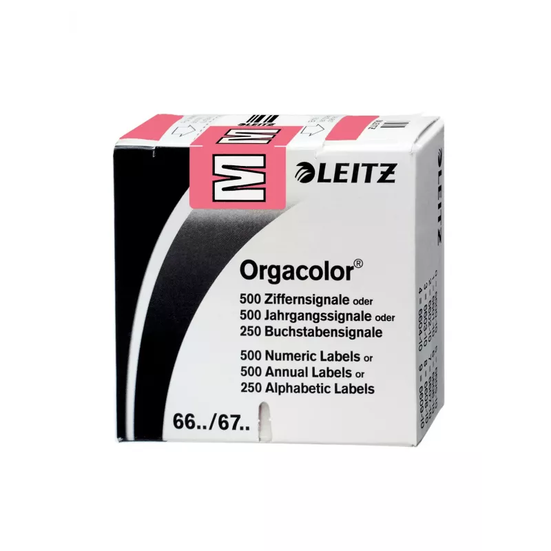 Leitz 66221000 lipnios etiketės Suapvalintas stačiakampis Rožinė