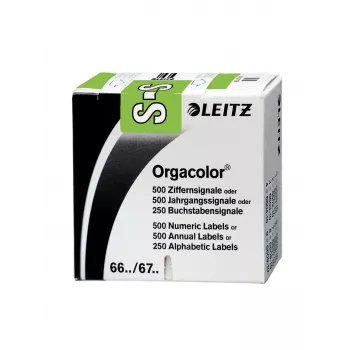 Leitz Orgacolor lipnus etiketė Apvalus stačiakampis Žalia