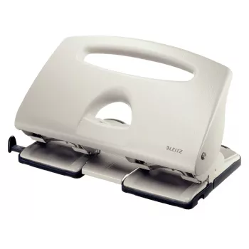 Leitz skylamušis 5132, 4 skylės, 40 lapų, Pilka, Aliuminis, Plastikas, 8 cm, 5,5 mm, A4, A5, A6, Folio, US Quart
