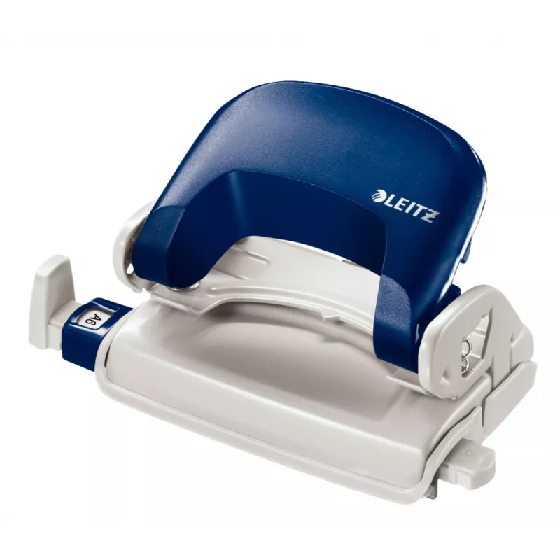Leitz Hole Punch 5058 NeXXt, 2 skylučių, 10 lapų, mėlynas, plastikinis, 8 cm, 5,5 mm, A5