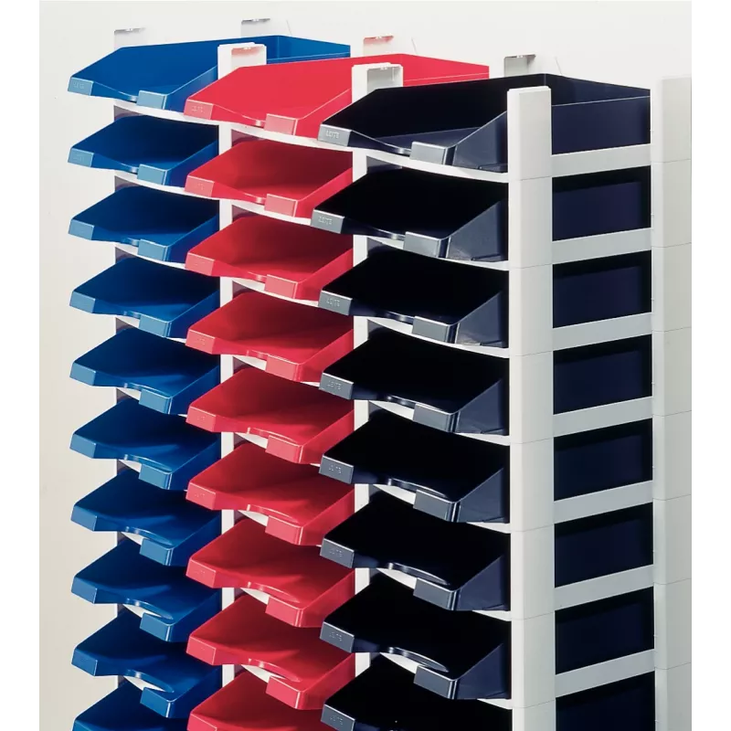 Leitz padėklų stovas laiškams Plus, 3 padėklai, plastikinis, juodas, A4, A4, 3 stalčiai(-ų), Laiškams
