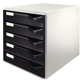 Leitz Post Set, 5 stalčiai (-ių), Plastikas, Juoda, Pilka, 3.65 kg, 285 x 355 x 290 mm
