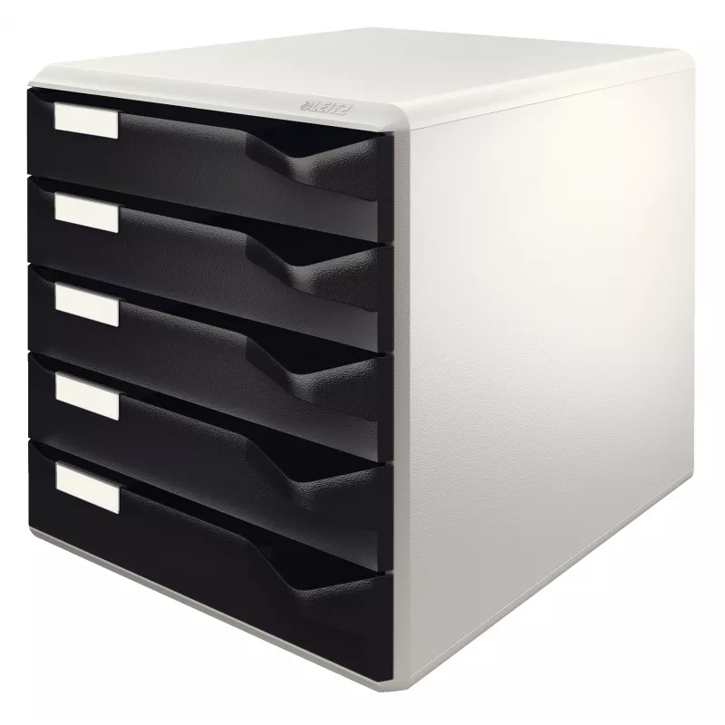 Leitz Post Set, 5 stalčiai (-ių), Plastikas, Juoda, Pilka, 3.65 kg, 285 x 355 x 290 mm