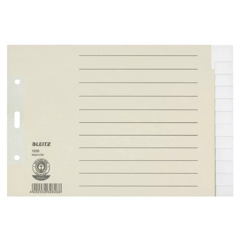 Leitz 12260085 skirtuko rodyklė Tuščia skirtuko rodyklė Popierius Pilka