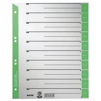 “Leitz” 16520055 skiriamasis skirtukas Skaitmeninis skirtukas Kartonas Žalia, Pilka