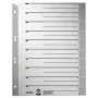 Leitz 16520085 rodyklė Skaitmeninė rodyklė Kartonas Pilka