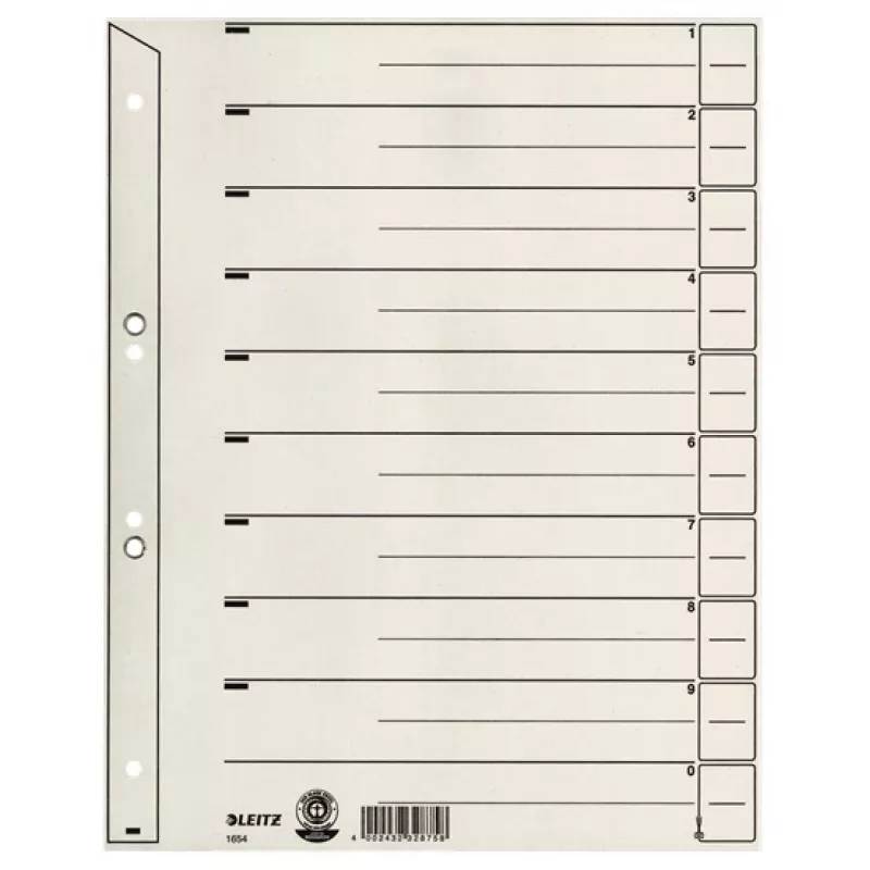 Leitz 16540085 kortelės rodyklė Pilka