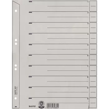 Leitz 60970085 skirtukas Kartoninis Pilka 1 vnt.