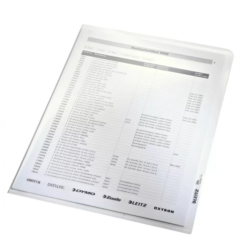 Leitz 40200003 dokumentų įdėklas 210 x 297 mm (A4) Polipropilenas (PP)
