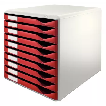 Leitz 52810028 dokumentų saugojimo dėžutė Polistirenas Bordo, Pilka