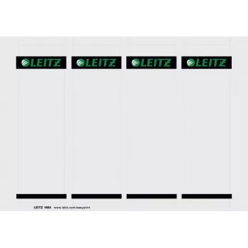 Leitz Spine Label PC Printable for LAF 180° 80 mm, Maišelis/100, Pilka, Aplankas, 25 lapai, Kartonas, 130 g/m², 5.6 cm