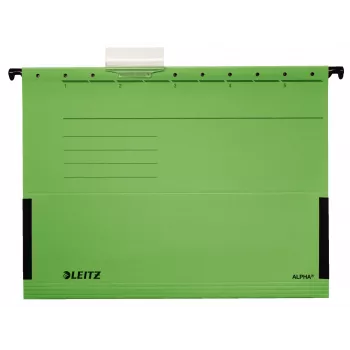Leitz Alpha pakabinamas aplankas Kartonas, Metalas A4 Žalia 5 vnt.