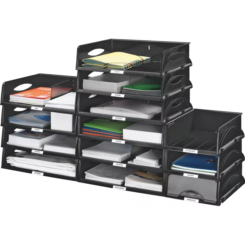 Leitz Tray Sorty Landscape Standard, plastikinis, juodas, A4, 405 mm, 300 mm, 125 mm