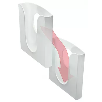 Leitz literatūros stovo dėklai Presenter, plastikinis, skaidrus, A4, 255 mm, 45 mm, 280 mm