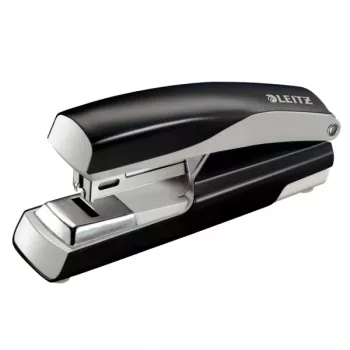 Leitz NeXXt segiklis 5505, 30 lapų plokščiasis susegimas metalinis, 30 lapų, juoda, sidabrinė, plokščiasis susegimas, 26/6, metalas, plastikas, 80 g/m²
