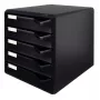 Leitz Post rinkinys, juoda, A4, A5, A6, vertikalus, 5 stalčiai, vokas, aplankas, laiškas, raštelis, 3,65 kg
