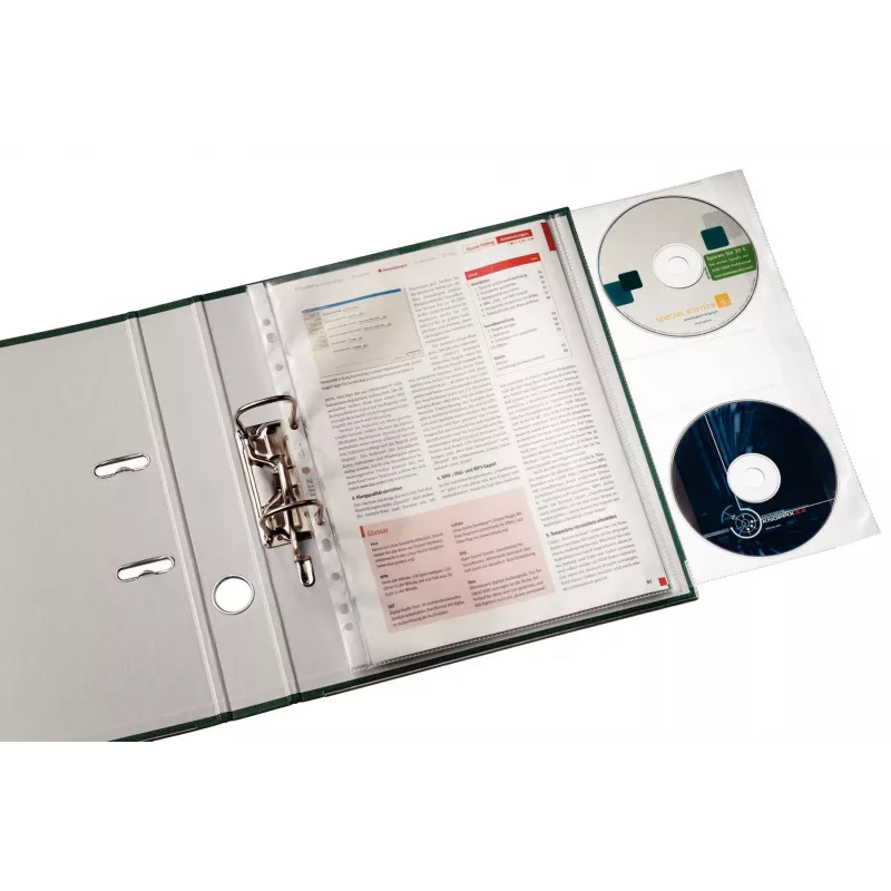 Leitz Premium CD kišenė A4, 30 % vartotojų atliekų perdirbto plastiko