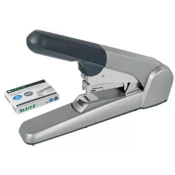 Leitz Heavy Duty Flat Clinch segiklis, 60 lapų, Pilka, Šviesiai pilka, Standartinis užlenkimas, 25/10, 6 cm, 110 sąsagėlių