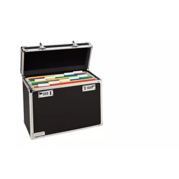 Leitz Mobile Filing Case Lockable A4, juoda, chromuota, plastikinė, kombinuota spyna, 15 l, 366 mm, 165 mm
