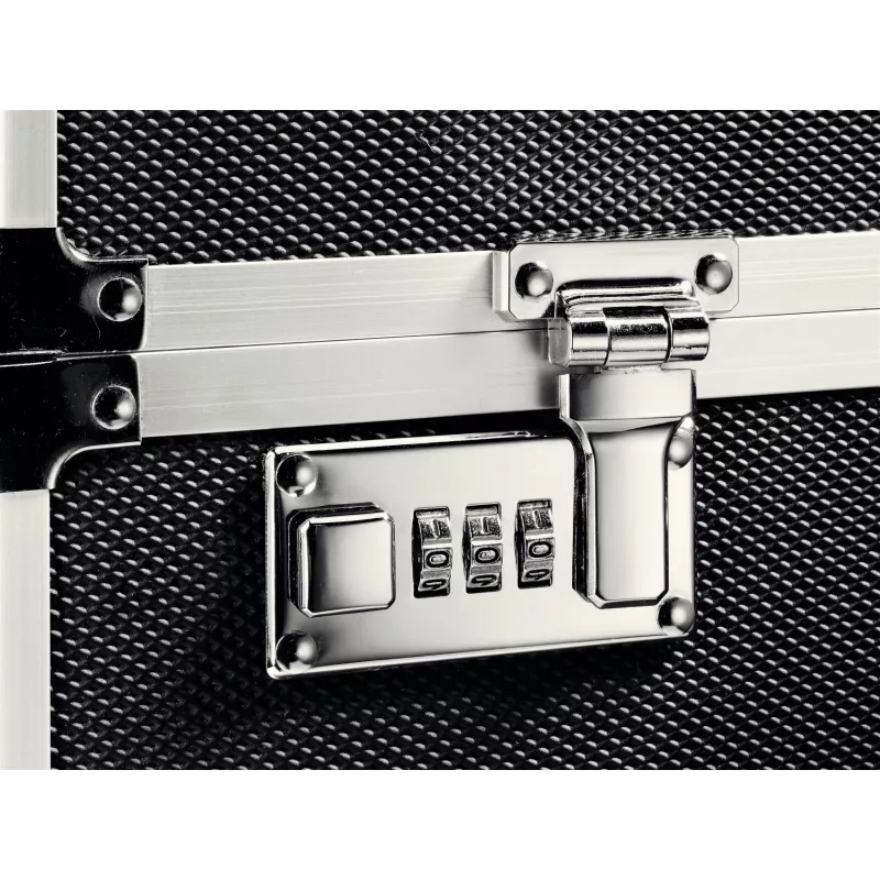 Leitz Mobile Filing Case Lockable A4, juoda, chromuota, plastikinė, kombinuota spyna, 15 l, 366 mm, 165 mm