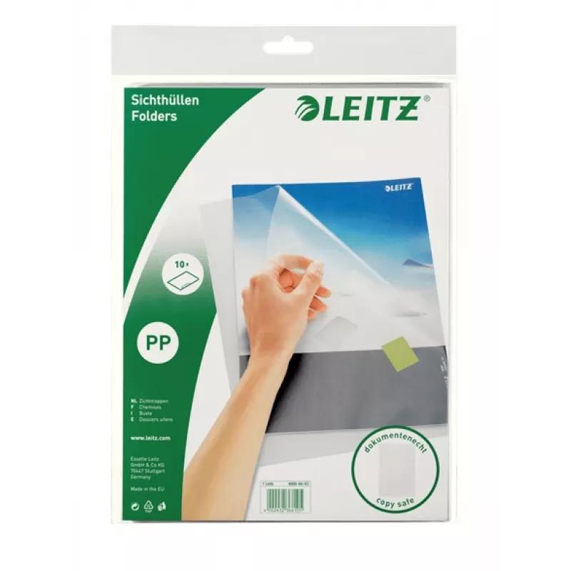 Leitz kokybės aplankalas A4, 30 % perdirbto plastiko iki vartojimo, A4, Polipropilenas (PP), Vertikalus, 220 mm, 313 mm, 20 g