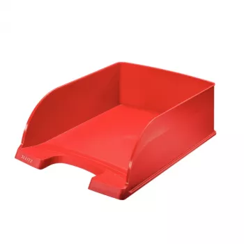 Leitz Letter tray Plus Jumbo, plastikinis, raudonas, A4, vokams, laiškams, rašteliams, popieriui, 242 x 330 x 95 mm, 255 x 357 x 103 mm