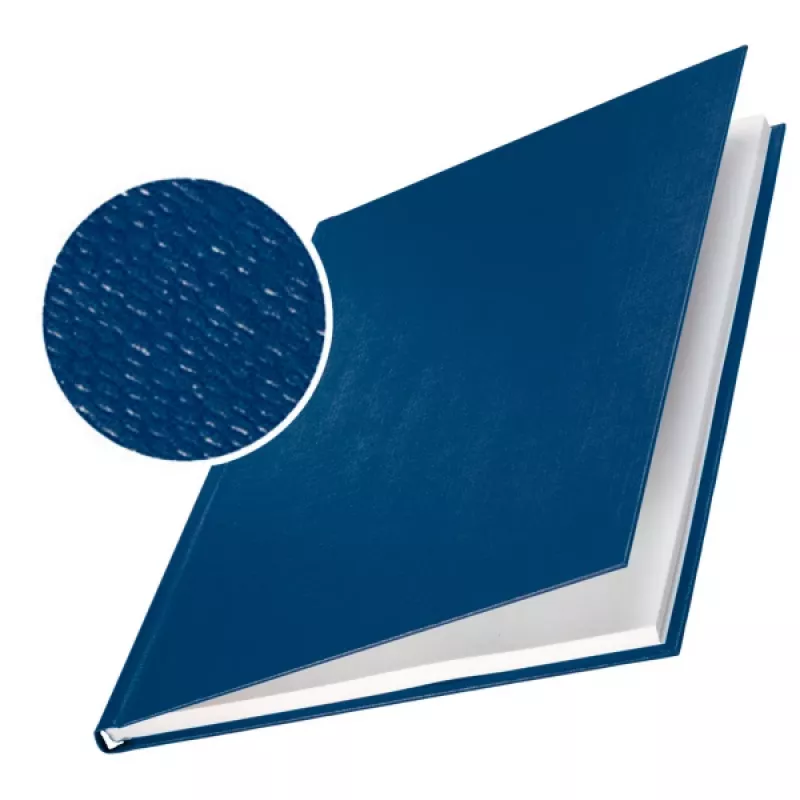 Leitz impressBIND viršeliai kieti, lininiai 3,5 mm, A4, kartonas, mėlyni, 35 lapai, 3,5 mm, 216 mm