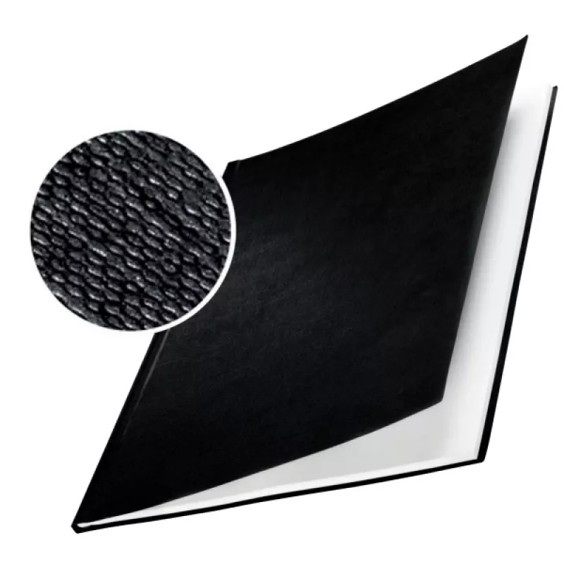 Leitz impressBIND viršeliai kieto lino 24,5 mm, A4, kartonas, juoda, 245 lapų, 2,44 cm, 216 mm