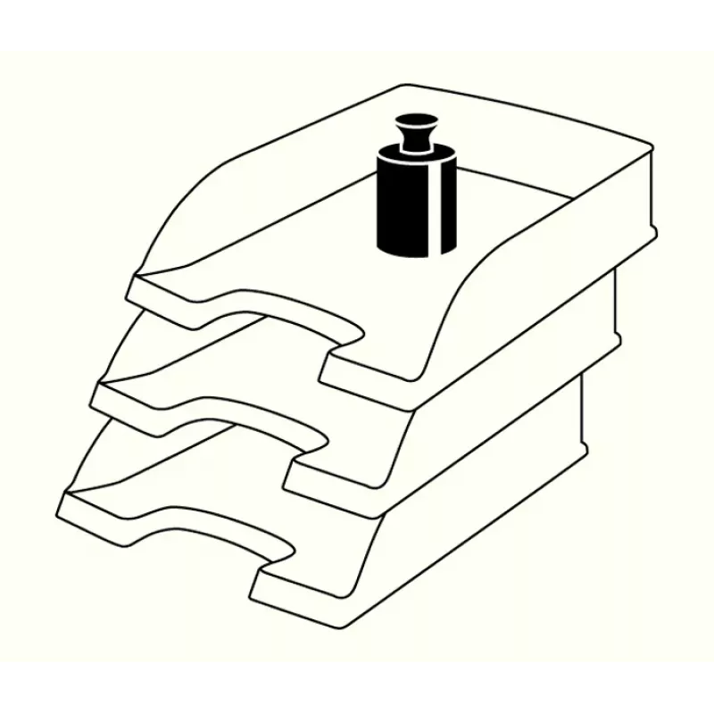 Leitz Letter tray Plus, plastikinis, juodas, A4, 242 x 330 x 60 mm, 255 mm, 357 mm