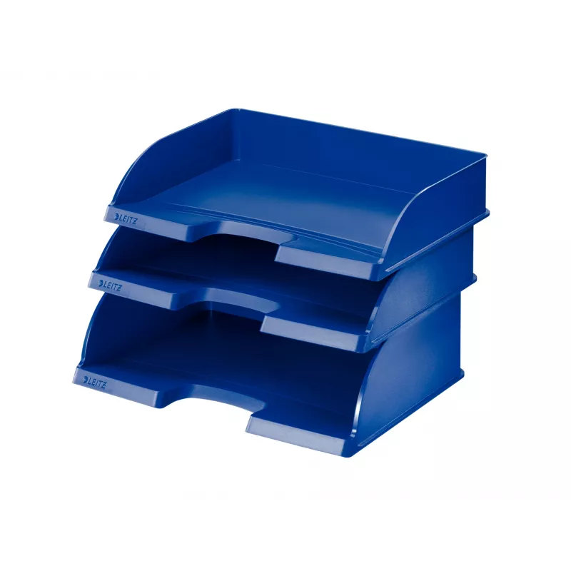 Leitz Letter tray Plus Landscape Jumbo, plastikinis, mėlynas, A4, laiškas, užrašas, popierius, 350 x 245 x 97 mm, 363 x 273 x 103 mm