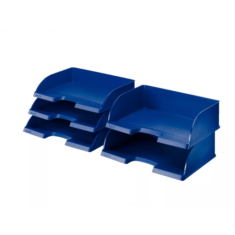 Leitz Letter tray Plus Landscape Jumbo, plastikinis, mėlynas, A4, laiškas, užrašas, popierius, 350 x 245 x 97 mm, 363 x 273 x 103 mm