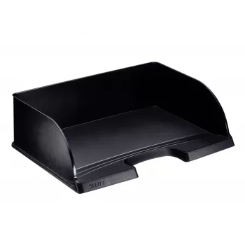 Leitz Letter tray Plus Landscape Jumbo, plastikinis, juodas, tinka laikyti: vokams, laiškams, užrašams, popieriui, vidiniai matmenys (P x G x A): 350 x 103 x 273 mm, matmenys (PxGxA): 363 x 273 x 103 mm, svoris: 400 g