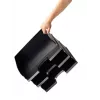 Leitz Letter tray Plus Landscape Jumbo, plastikinis, juodas, tinka laikyti: vokams, laiškams, užrašams, popieriui, vidiniai matmenys (P x G x A): 350 x 103 x 273 mm, matmenys (PxGxA): 363 x 273 x 103 mm, svoris: 400 g