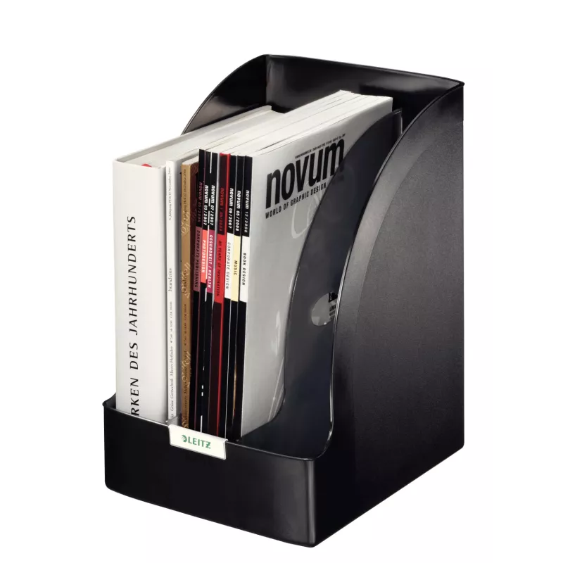 Leitz žurnaldėžė Plus Jumbo, juoda, plastikinė, A4, 20,5 cm, 213 mm, 321 mm