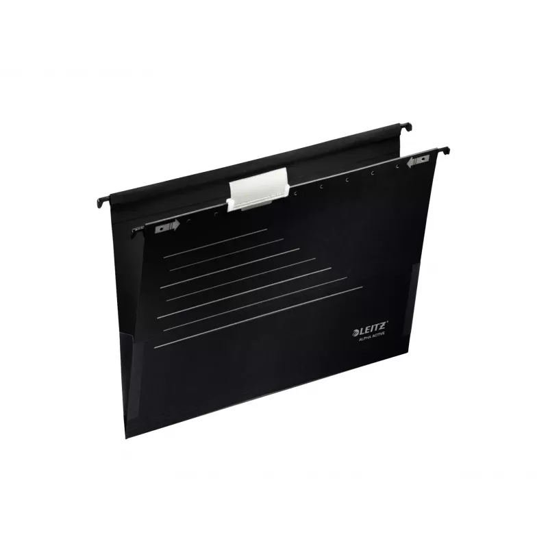 Leitz pakabinamo dokumentų kišenė Alpha Active FSC®, A4, juoda, kartonas, 348 mm, 260 mm, 90 g