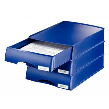 „Leitz“ padėklų stalčiaus modulis „Plus“, plastikinis, mėlynas, A4, 234 x 325 x 53 mm, 255 mm, 376 mm