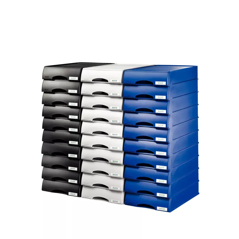 „Leitz“ laiškų dėklo stalčiaus blokas Plus, plastikinis, pilkas, A4, 234 × 325 × 53 mm, 255 mm, 376 mm