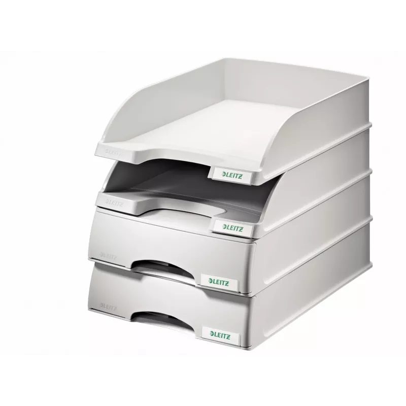 „Leitz“ laiškų dėklo stalčiaus blokas Plus, plastikinis, pilkas, A4, 234 × 325 × 53 mm, 255 mm, 376 mm
