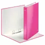 Leitz Ringbinder WOW Laminuotas A4+ 2DR/25mm, A4, Kartonas, Rožinė, Balta, 250 lapų, 80 g/m²