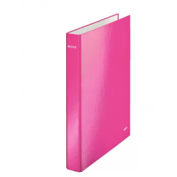 Leitz Ringbinder WOW Laminuotas A4+ 2DR/25mm, A4, Kartonas, Rožinė, Balta, 250 lapų, 80 g/m²