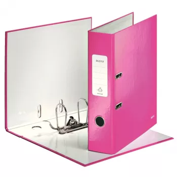 Leitz svirtinė byla 180° WOW POB/Laminuota A4/80mm, A4, Kartonas, Rožinė, 600 lapų, 80 g/m², 8 cm