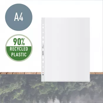 Leitz Recycle A4 kišenė, 210 x 297 mm (A4), permatoma, polipropilenas (PP), portretinė orientacija, 0,1 mm, 230 mm