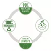 Leitz Recycle A4 kišenė, 210 x 297 mm (A4), permatoma, polipropilenas (PP), portretinė orientacija, 0,1 mm, 230 mm