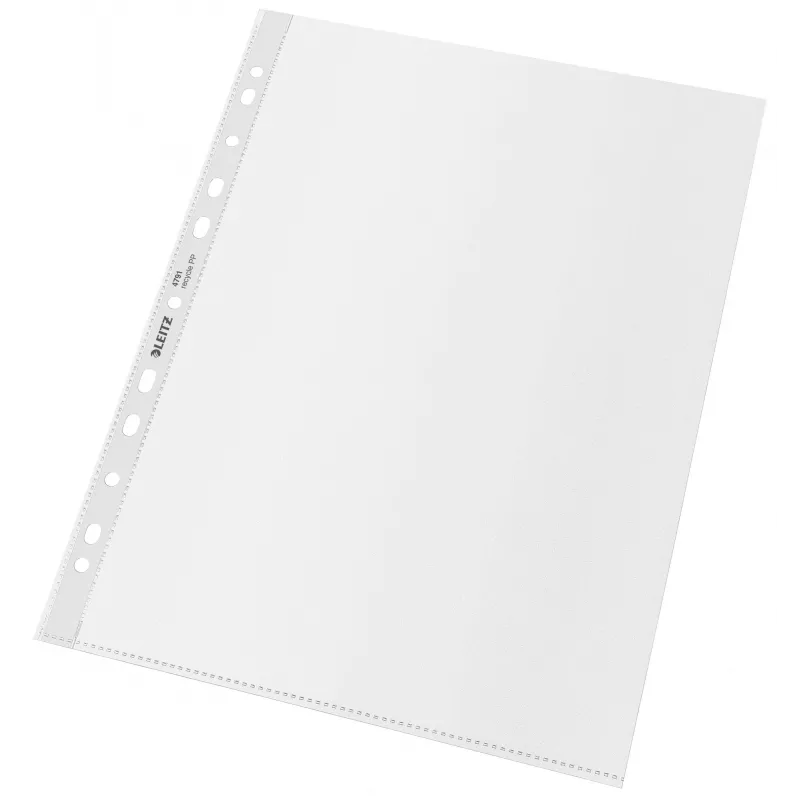 Leitz Recycle A4 kišenė, 210 x 297 mm (A4), permatoma, polipropilenas (PP), portretinė orientacija, 0,1 mm, 230 mm