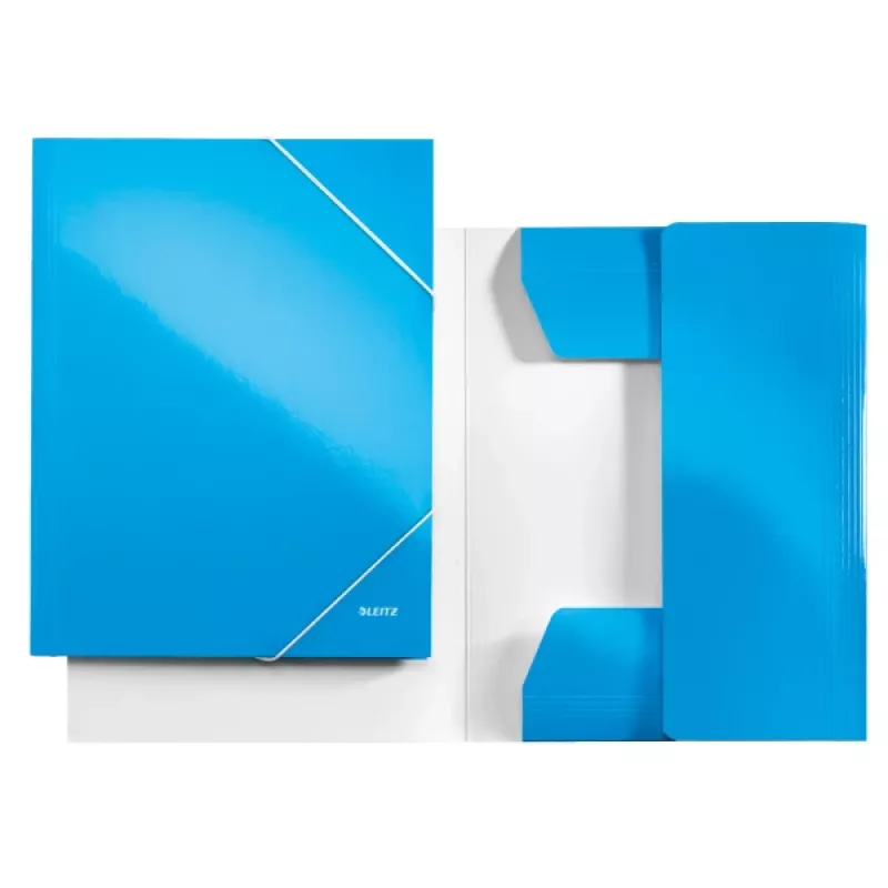Leitz 3 atvartų aplankas WOW Card/POB A4, A4, polipropilenas (PP), mėlynas, 250 lapų, 80 g/m², popierius